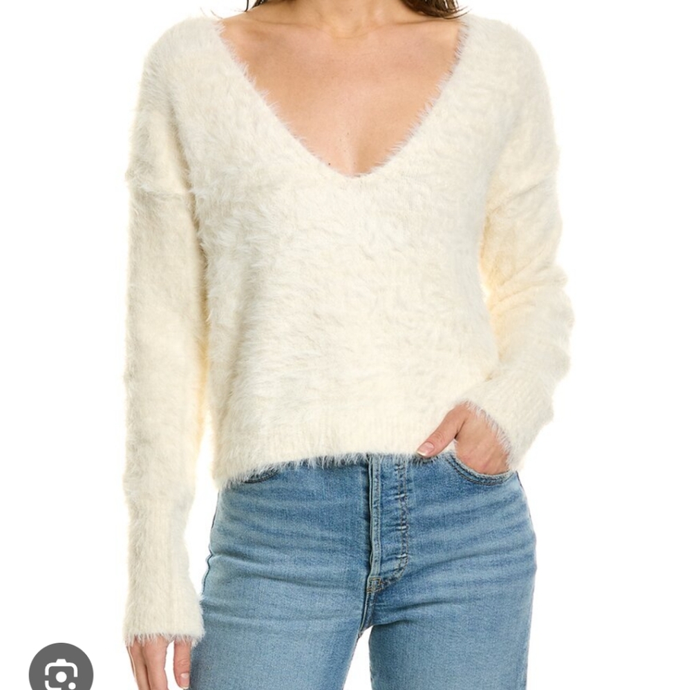 Free People Soft Cream Fuzzy Sweater